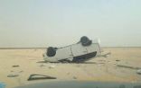 إصابة 5معلمات صباح اليوم بعد انقلاب مركبتهن بالخفجي
