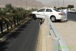 بالصور سقوط مركبة من جسر الدائري الشمالي بالرياض
